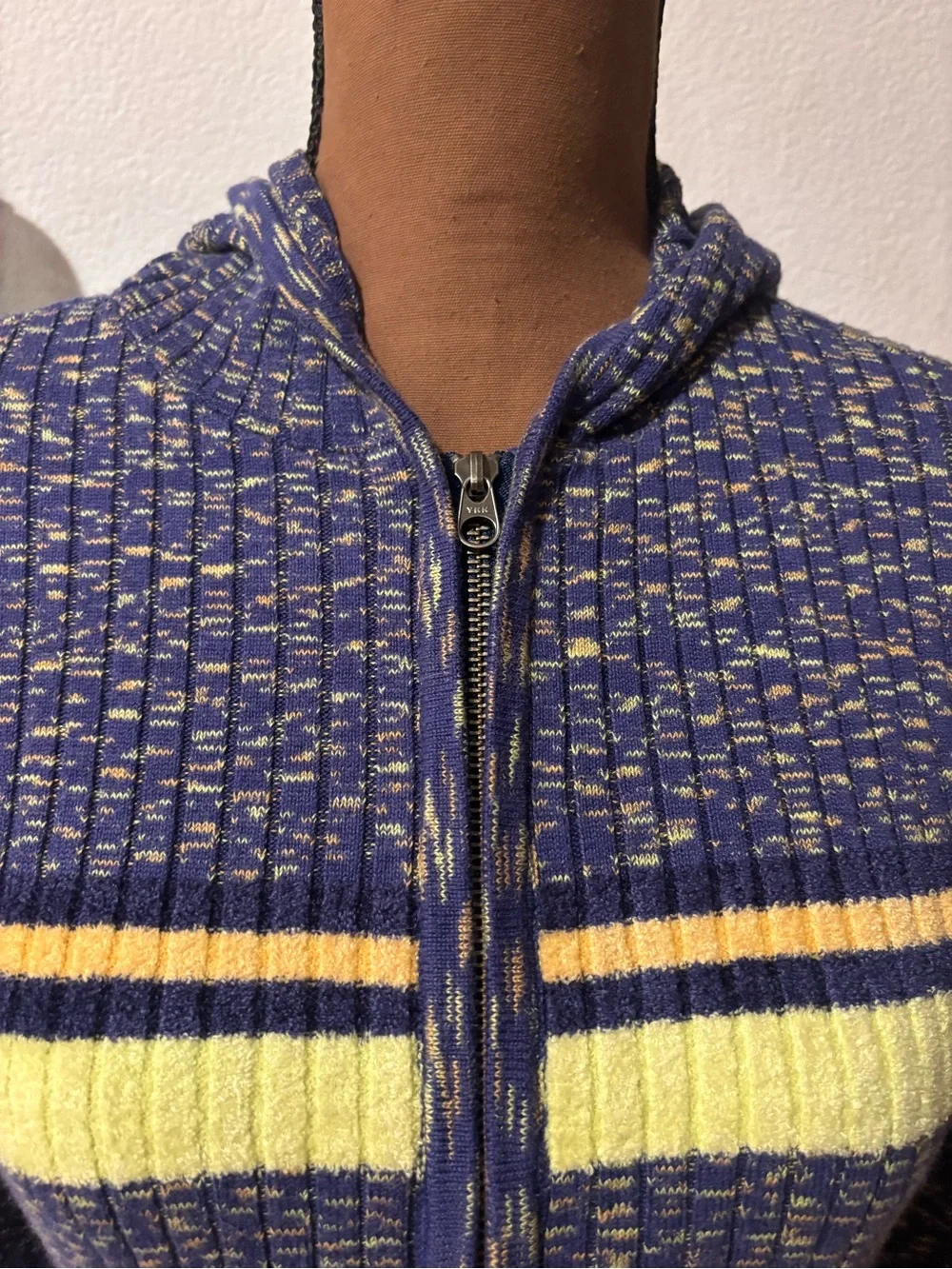 Urban Outfitters Out From Under purple + Yellow Ribbed Knit Set Zip Top & Pants.